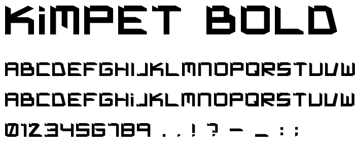 Kimpet Bold font